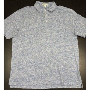 Peter Millar Men’s Large Golf Polo Blue/White Summer Wear